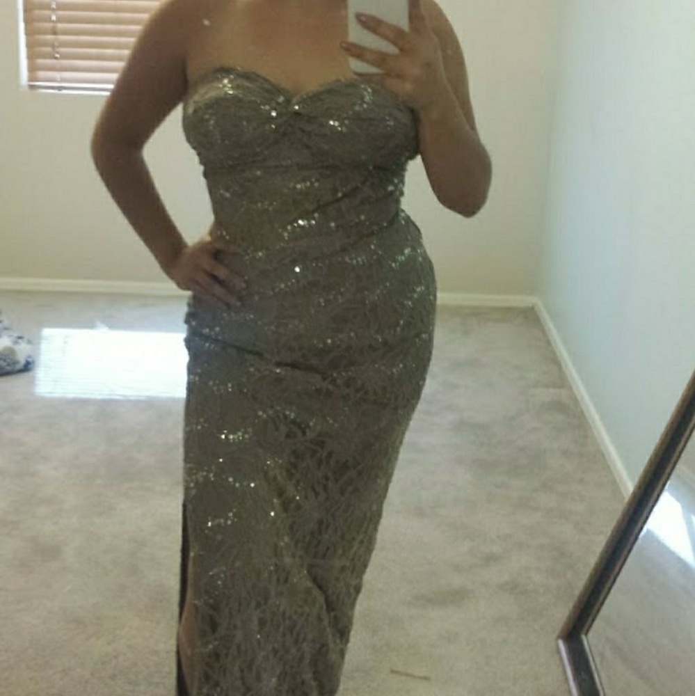 Morgan & Co. Tan formal dress
